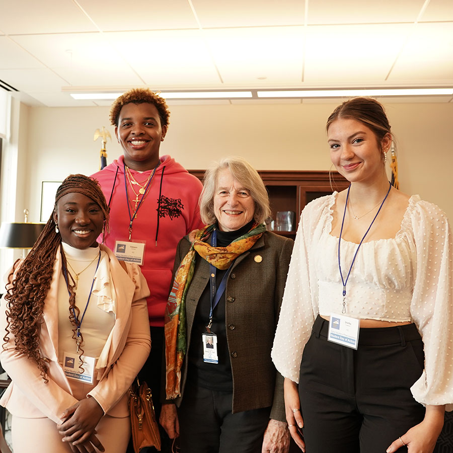 students gathered for day of action