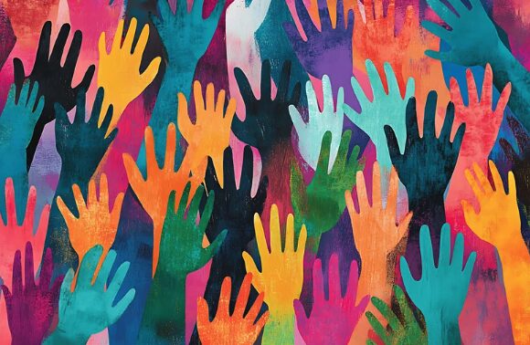 graphic mage of different colored hands