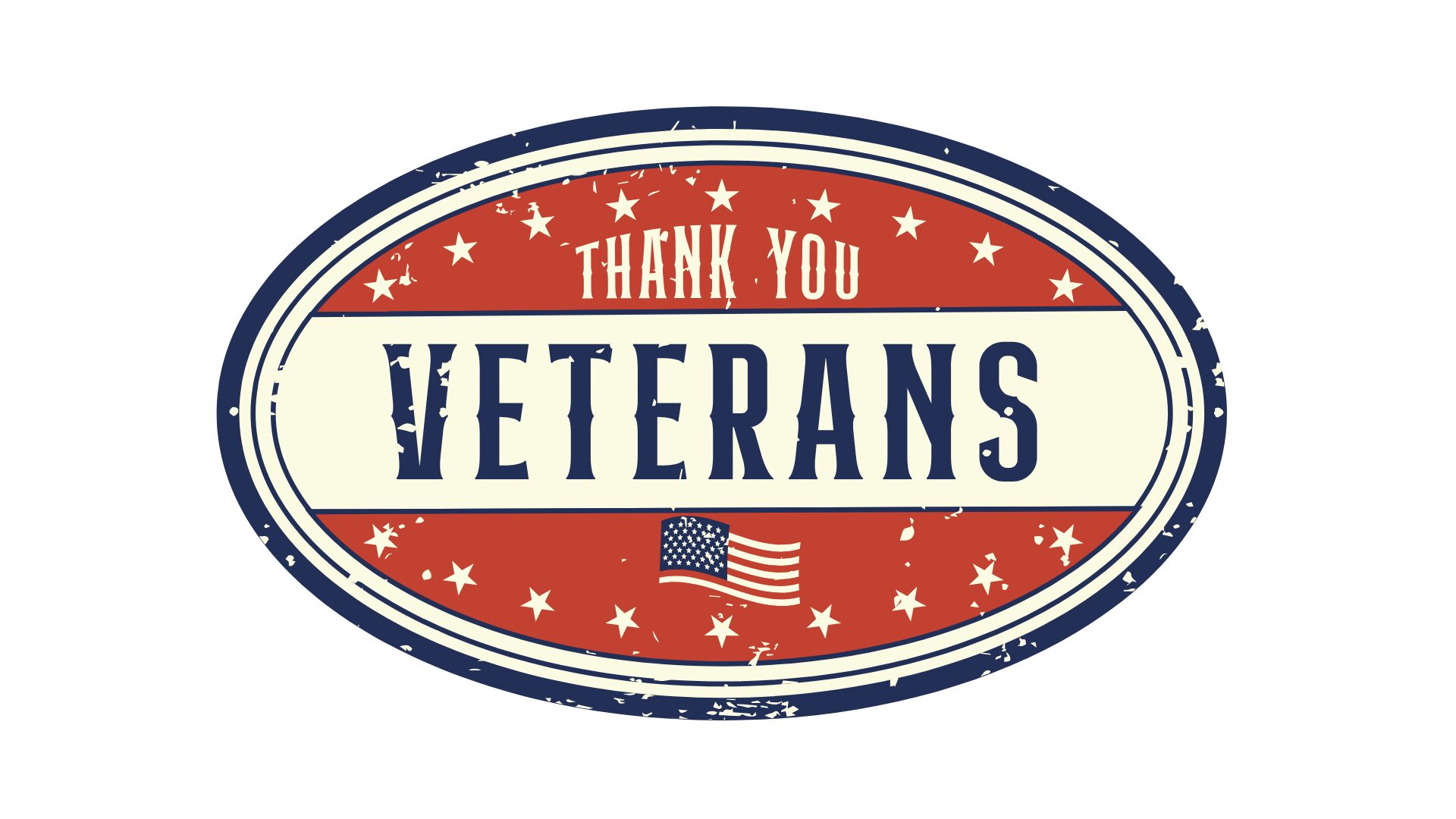 sign that says Thank You Veterans