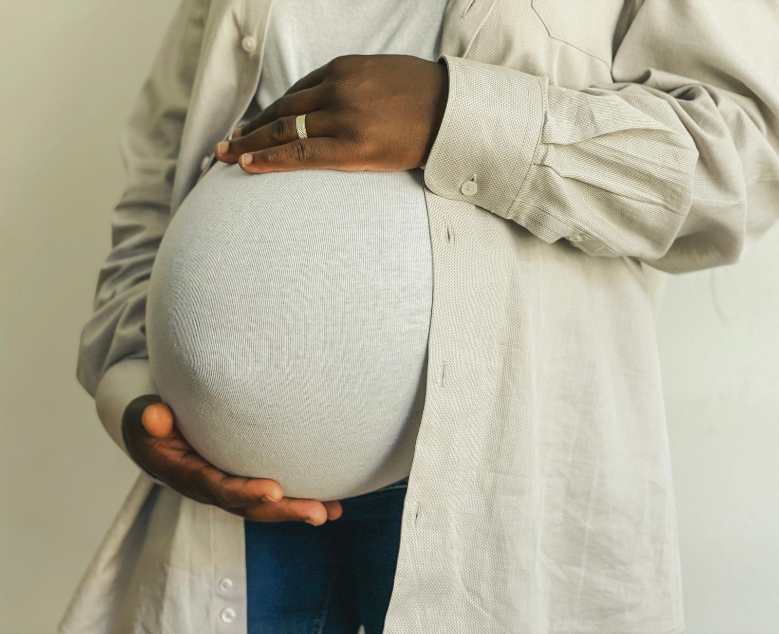 image of belly of pregnant mom