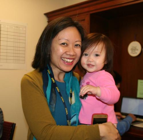 Delegate Tran and her assistant.